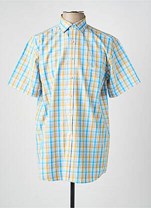 Chemise manches courtes poches bleu LOUIS VICTOR homme