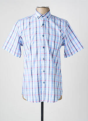 Chemise manches courtes poches bleu CAP 10 TEN homme