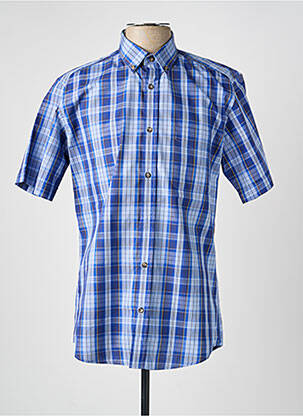 Chemise manches courtes poches bleu LUI homme