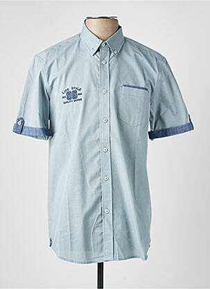 Chemise manches courtes poches vert PETER COFOX homme