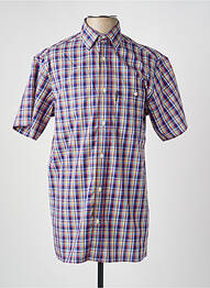 Chemise manches courtes poches bleu GIVERDY homme