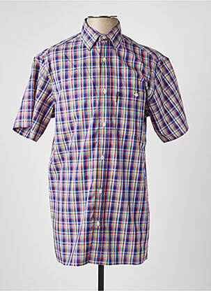 Chemise manches courtes poches bleu GIVERDY homme