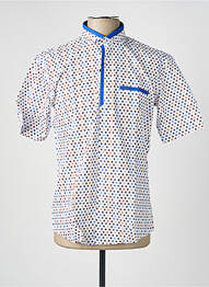 Chemise manches courtes coupe cintrée bleu CAP 10 TEN homme