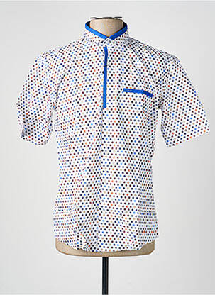 Chemise manches courtes coupe cintrée bleu CAP 10 TEN homme