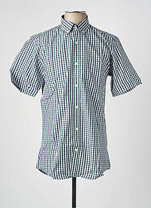 Chemise manches courtes poches vert LUI homme
