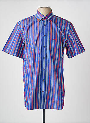Chemise manches courtes poches bleu CHATEL homme