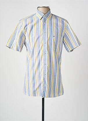 Chemise manches courtes poches jaune CHATEL homme