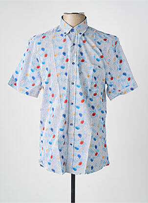 Chemise manches courtes poches bleu CAP 10 TEN homme