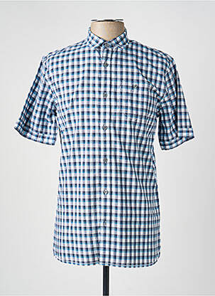 Chemise manches courtes poches bleu TIBET homme