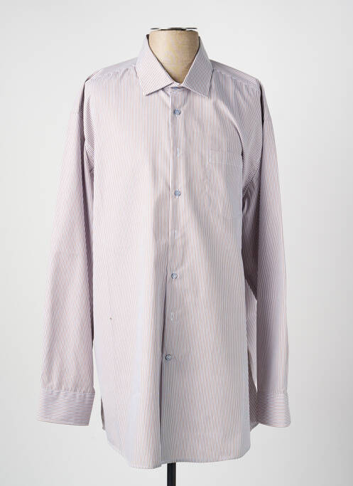 Chemise manches longues imprimé rayures marron SEIDENSTICKER homme