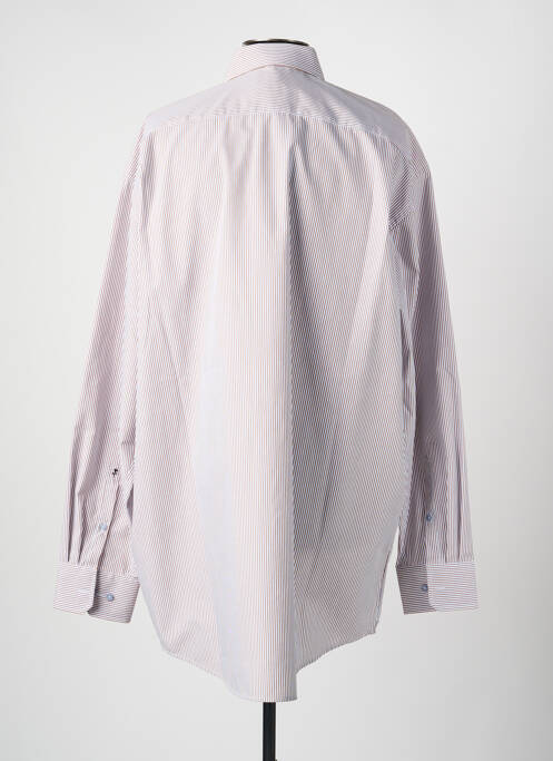 Chemise manches longues imprimé rayures marron SEIDENSTICKER homme