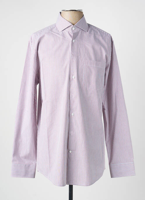 Chemise manches longues imprimé rayures rouge SEIDENSTICKER homme