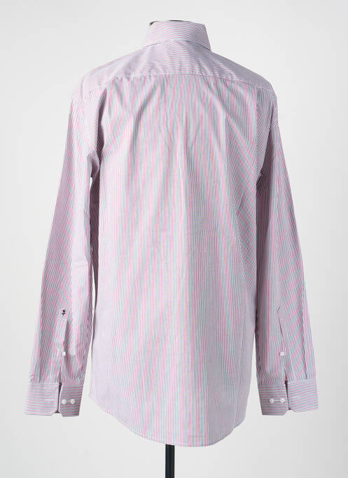 Chemise manches longues imprimé rayures rouge SEIDENSTICKER homme