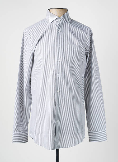 Chemise manches longues imprimé rayures gris SEIDENSTICKER homme