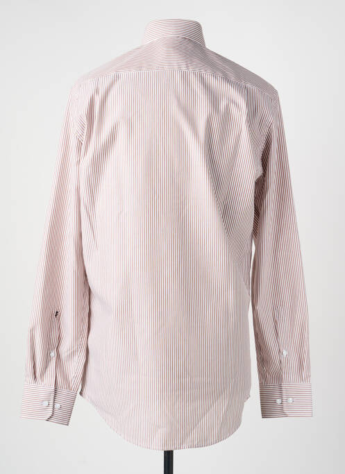 Chemise manches longues imprimé rayures marron SEIDENSTICKER homme