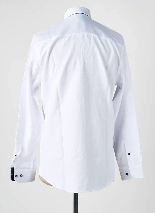 Chemise manches longues imprimé rayures blanc CAP 10 TEN homme