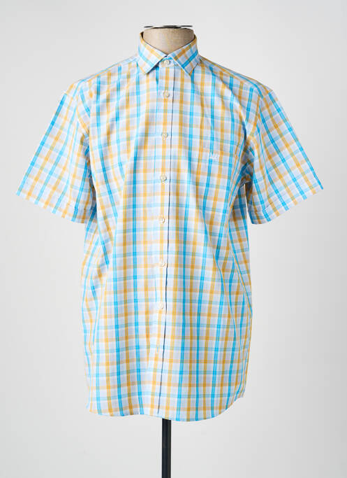 Chemise manches courtes poches bleu LOUIS VICTOR homme