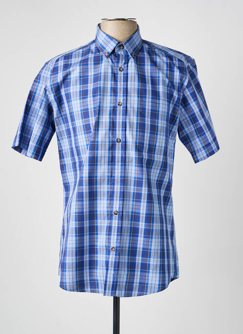 Chemise manches courtes poches bleu LUI homme