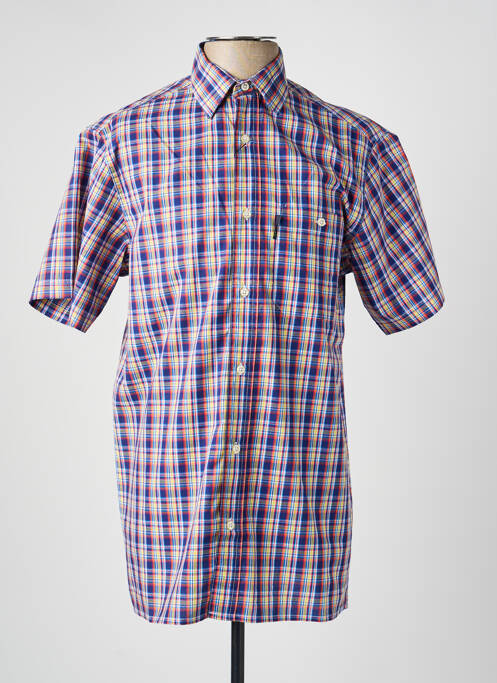 Chemise manches courtes poches bleu GIVERDY homme