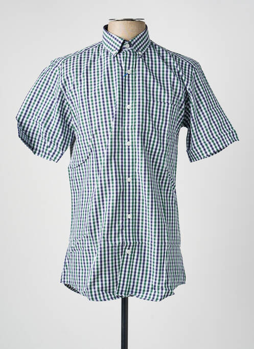 Chemise manches courtes poches vert LUI homme