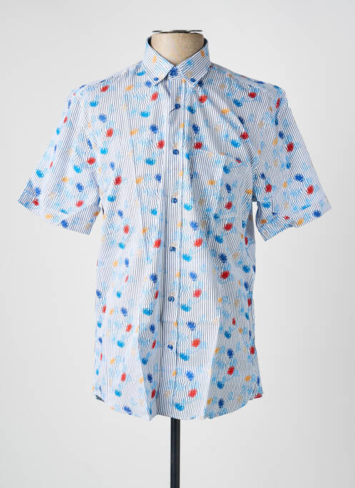 Chemise manches courtes poches bleu CAP 10 TEN homme