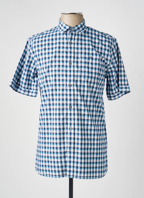 Chemise manches courtes poches bleu TIBET homme
