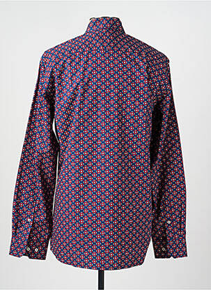 Chemise manches longues imprimé fantaisie bleu CHATEL homme