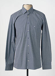 Chemise manches longues imprimé fantaisie bleu CHATEL homme