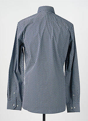Chemise manches longues imprimé fantaisie bleu CHATEL homme