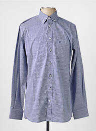 Chemise manches longues imprimé fantaisie bleu CHATEL homme