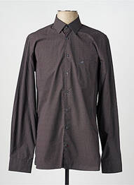Chemise manches longues imprimé fantaisie noir CHATEL homme
