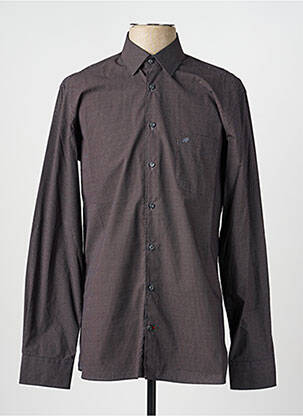 Chemise manches longues imprimé fantaisie noir CHATEL homme