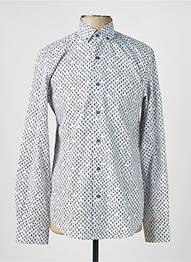 Chemise manches longues imprimé fantaisie gris CARLOS CORDOBA homme