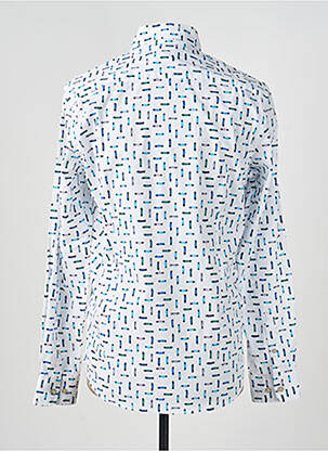 Chemise manches longues imprimé fantaisie blanc DELAHAYE homme