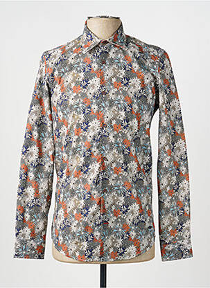Chemise manches longues imprimé fantaisie vert DELAHAYE homme
