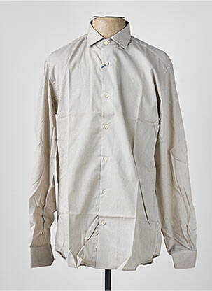 Chemise manches longues imprimé fantaisie beige LUI homme