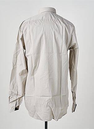 Chemise manches longues imprimé fantaisie beige LUI homme