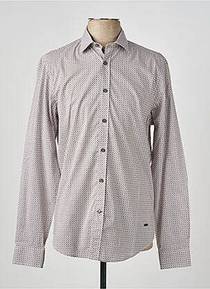 Chemise manches longues imprimé fantaisie blanc DELAHAYE homme