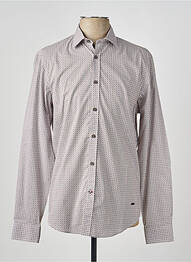 Chemise manches longues imprimé fantaisie blanc DELAHAYE homme