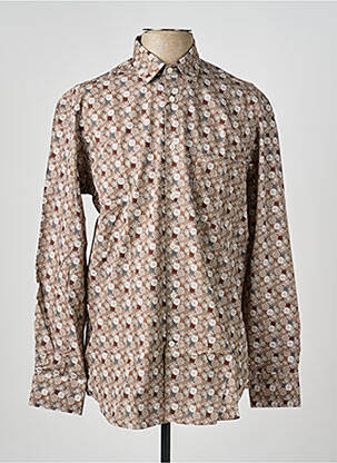 Chemise manches longues imprimé fantaisie marron BANDE ORIGINALE homme