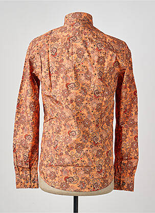 Chemise manches longues imprimé fantaisie orange DELAHAYE homme
