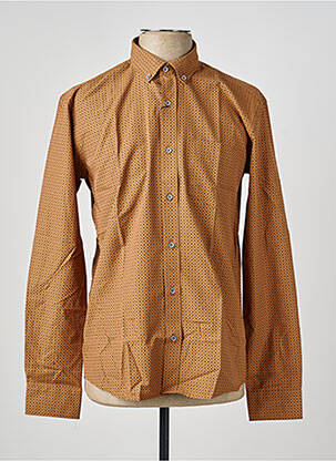 Chemise manches longues imprimé fantaisie marron CAP 10 TEN homme