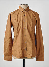 Chemise manches longues imprimé fantaisie marron CAP 10 TEN homme