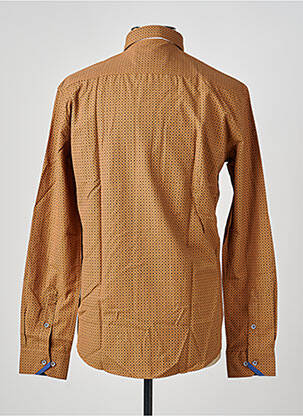 Chemise manches longues imprimé fantaisie marron CAP 10 TEN homme