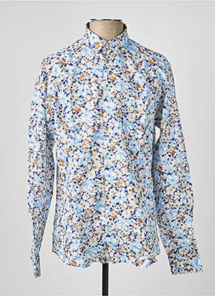 Chemise manches longues imprimé fantaisie bleu LUI homme