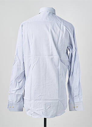 Chemise manches longues coupe droite bleu JEAN CHATEL homme