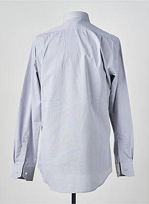 Chemise manches longues coupe cintrée bleu LUI homme
