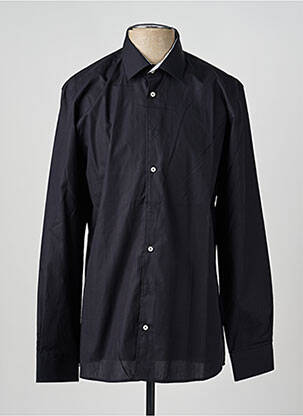 Chemise manches longues coupe cintrée noir CHATEL homme