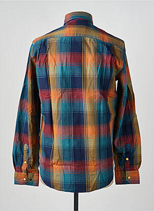 Chemise manches longues coupe cintrée bleu DELAHAYE homme
