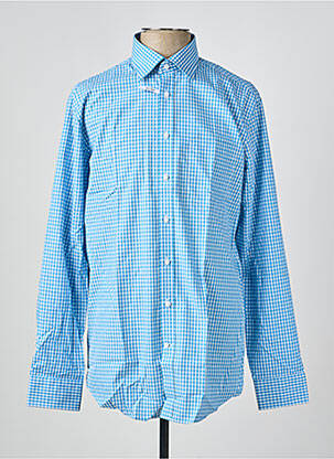 Chemise manches longues coupe droite bleu SEIDENSTICKER homme